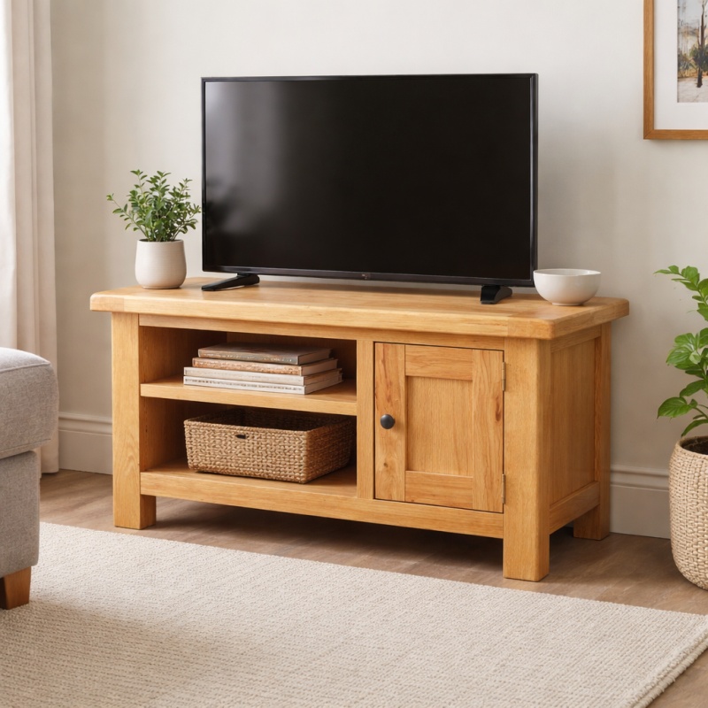 Global Home Ascot Rustic Oak Small TV/Media Stand