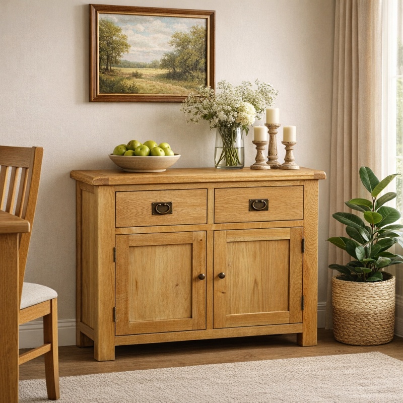 Global Home Ascot Rustic Oak Small Sideboard