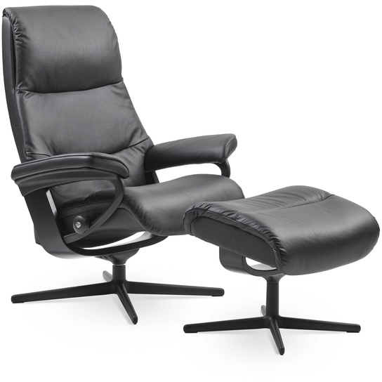 Stressless View Cross Chair With Footstool