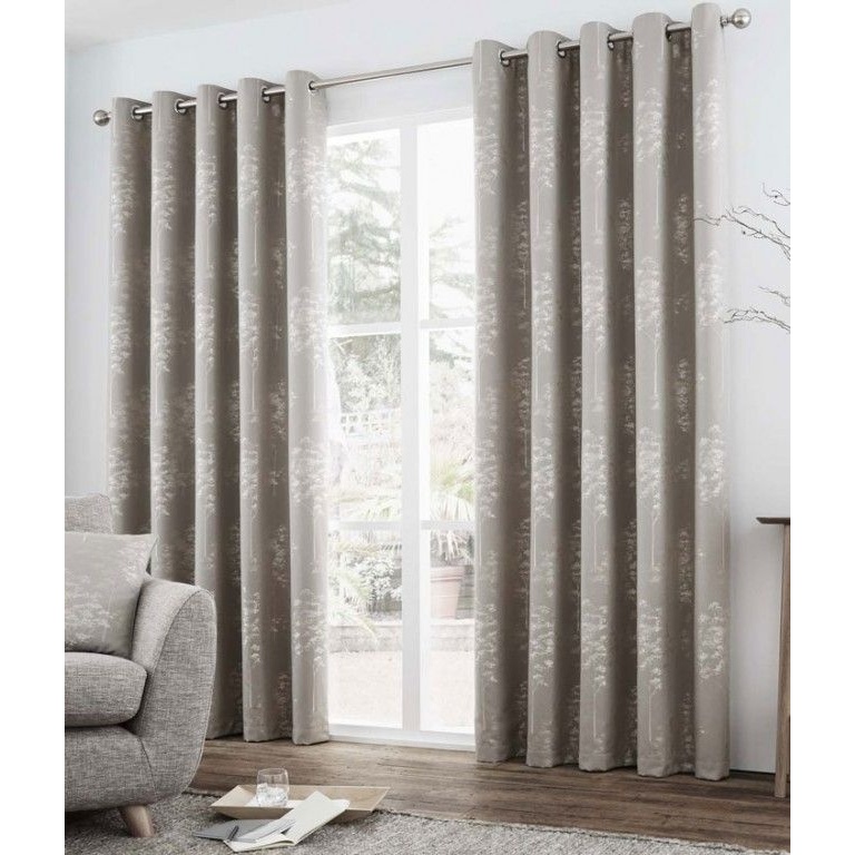 Curtina Elmwood Curtains - Stone