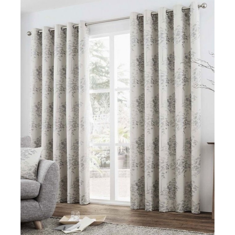 Curtina Elmwood Curtains - Silver