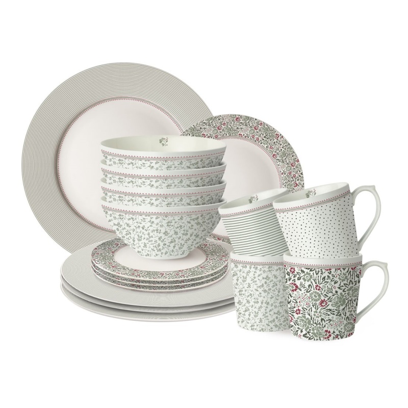 Laura Ashley Wild Clematis 16 Piece Dinner Set | Downtown