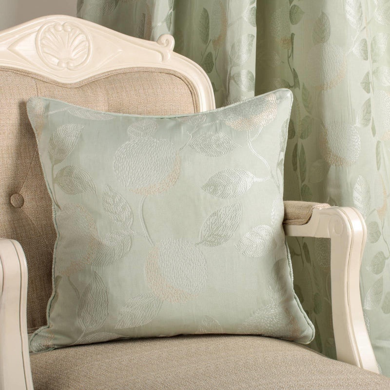 Curtina Bramford Green Filled Cushion 17x17-inch