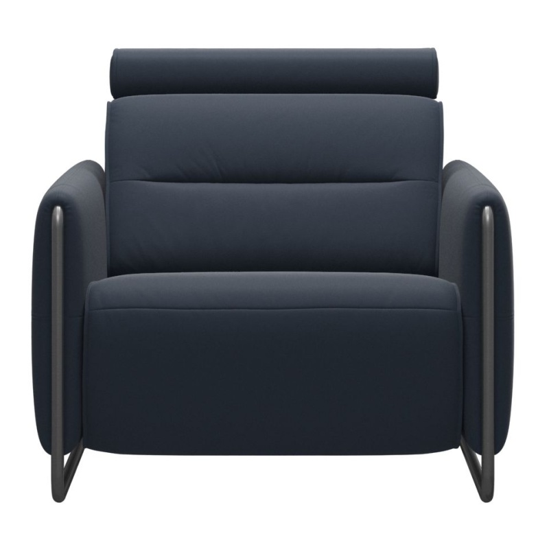 Stressless Emily Power Recliner Chair With Steel Arms - Paloma Leather