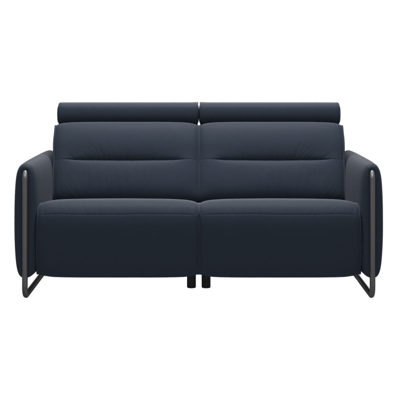 Stressless Emily 2 Seater Power Recliner Sofa With Steel Arms - Noblesse Leather