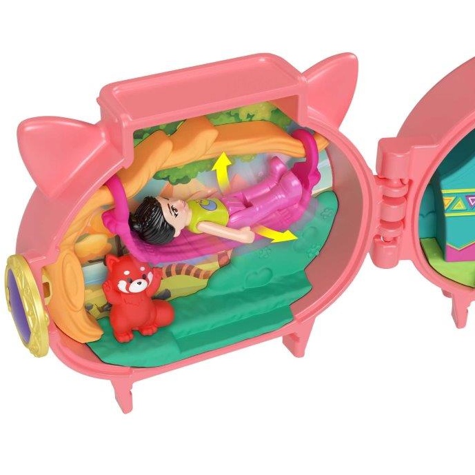 POLLY POCKET Pet Connects Red Panda Compact Downtown