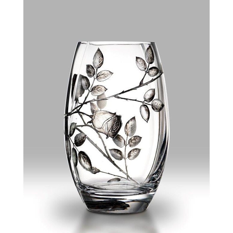 Nobile Forever Rose Silver Round 20cm Vase