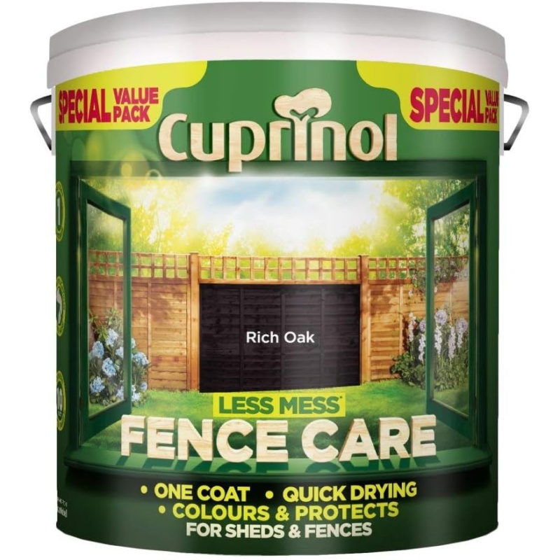 Cuprinol Less Mess 6L Fence Care - Rich Oak