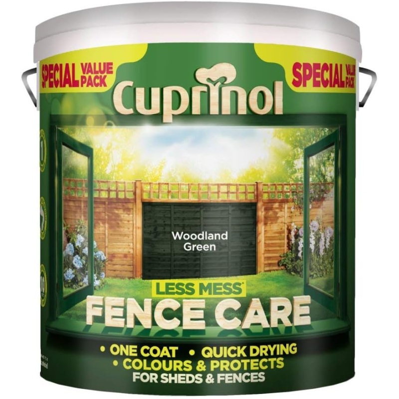 Cuprinol Less Mess 6L Fence Care - Woodland Green