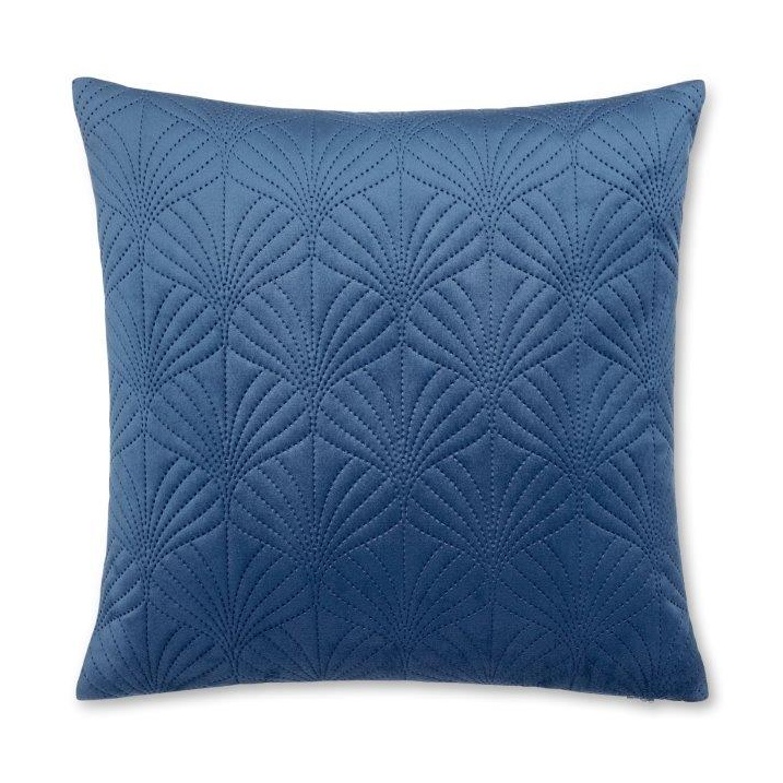 Catherine Lansfield Signature Art Deco Pearl Filled Cushion - Navy Blue