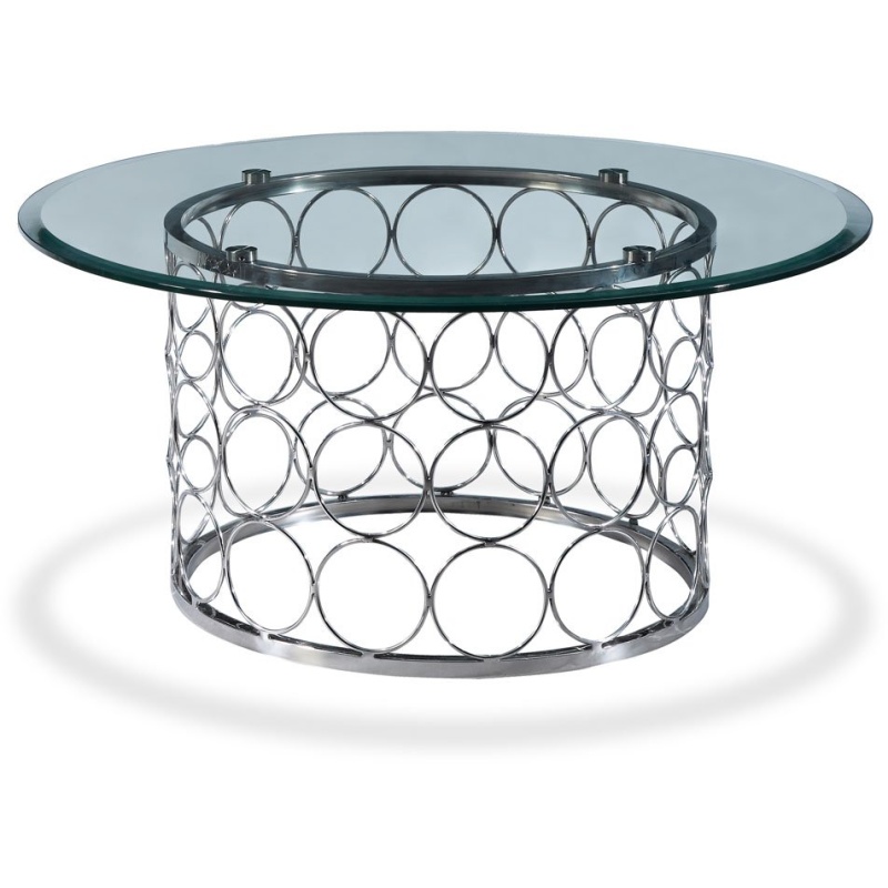 Valuemark Bacall Round Glass Coffee Table