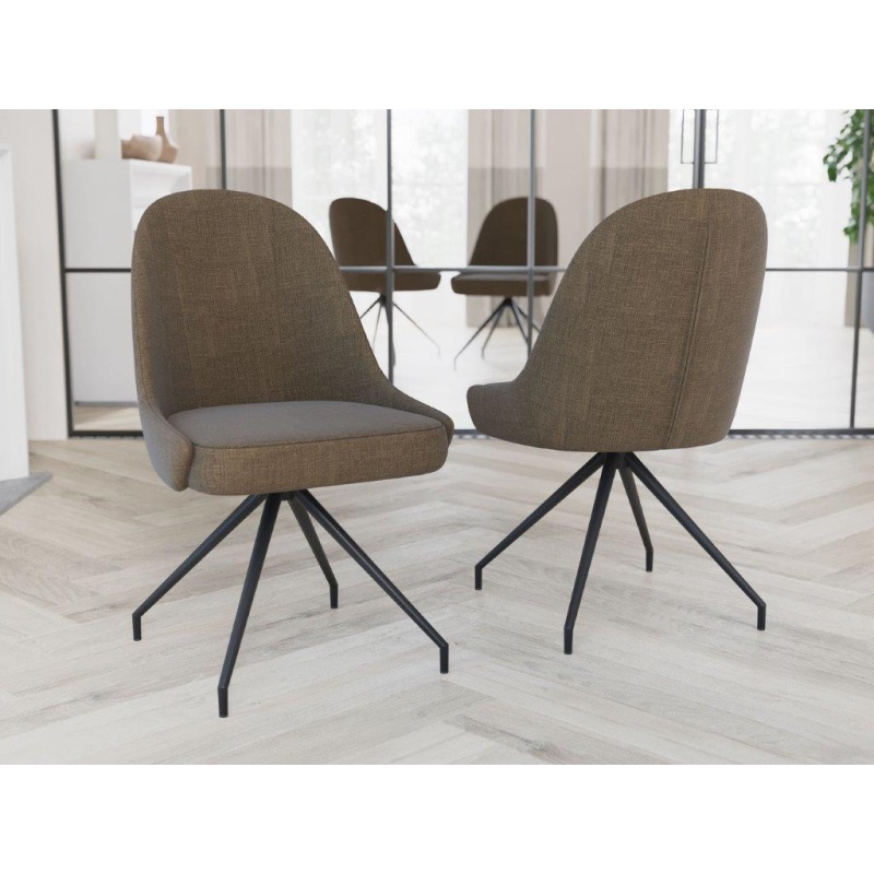 Akante Miami Swivel Dining Chair - Taupe