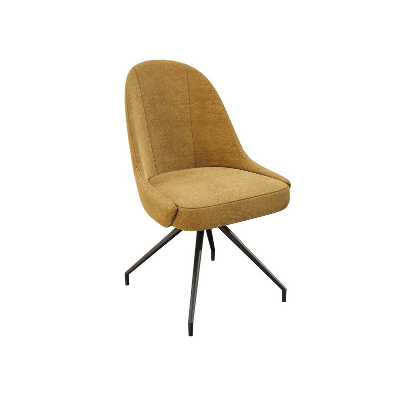 Akante Akante Miami Swivel Dining Chair - Ochre Yellow