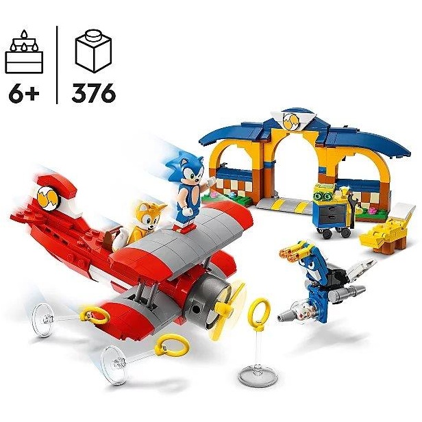 LEGO Sonic 76991 Tails Workshop and Tornado Plane Downtown