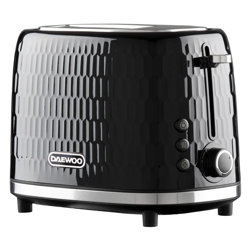 Daewoo SDA2605GE 2 Slice Honeycomb Toaster- Black