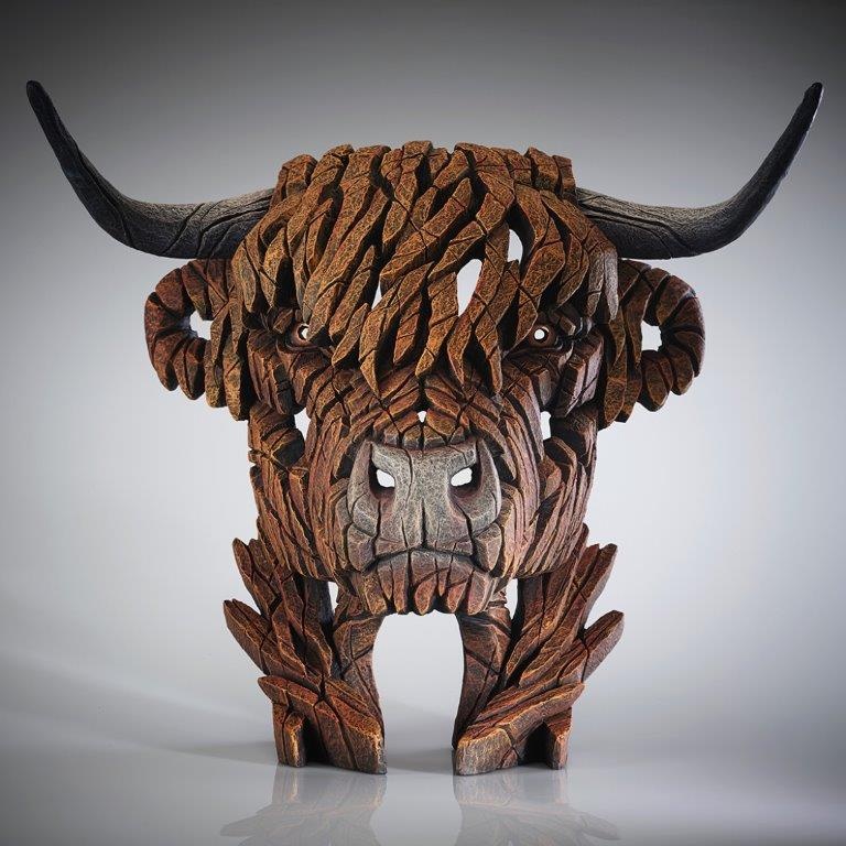 Edge Sculptures Light Highland Cow Bust