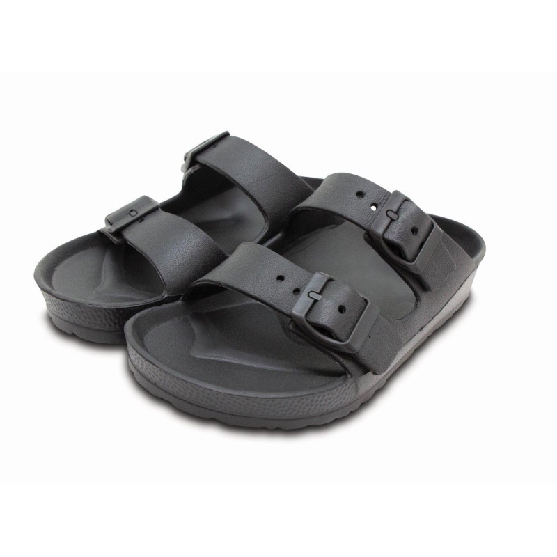 Town & Country Twin Strap Sandals - Black