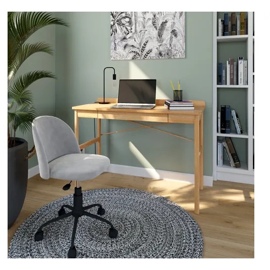 Computer desk oak shop finish