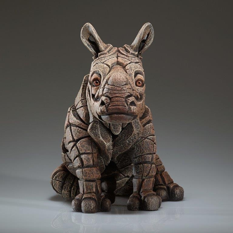 Edge Sculptures White Edge Rhinoceros Calf Sculpture