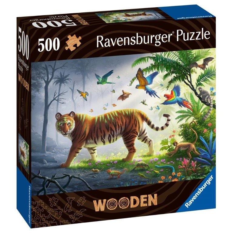 Ravensburger Jungle Tiger Wooden Jigsaw Puzzle- 500 Pieces