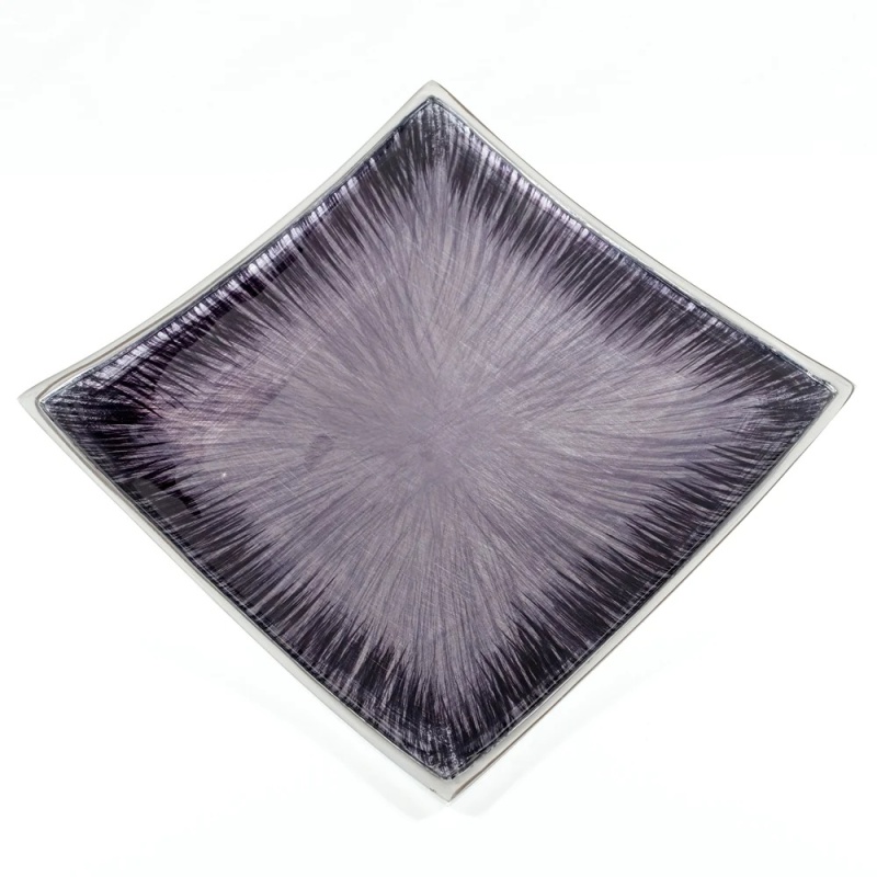 Tilnar Art Brushed Black Square Platter
