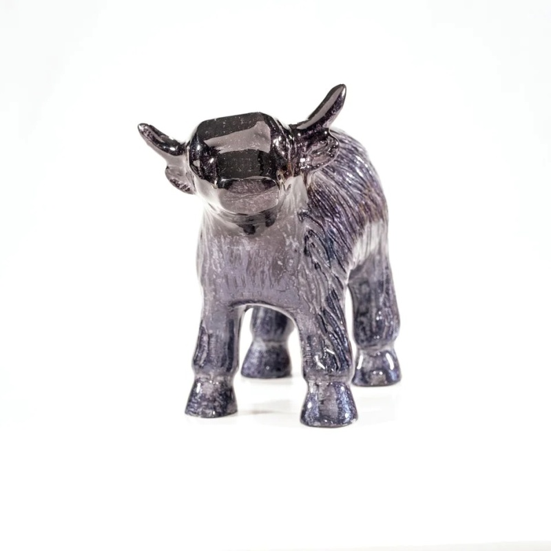 Tilnar Art Brushed Black Highland Cow XL