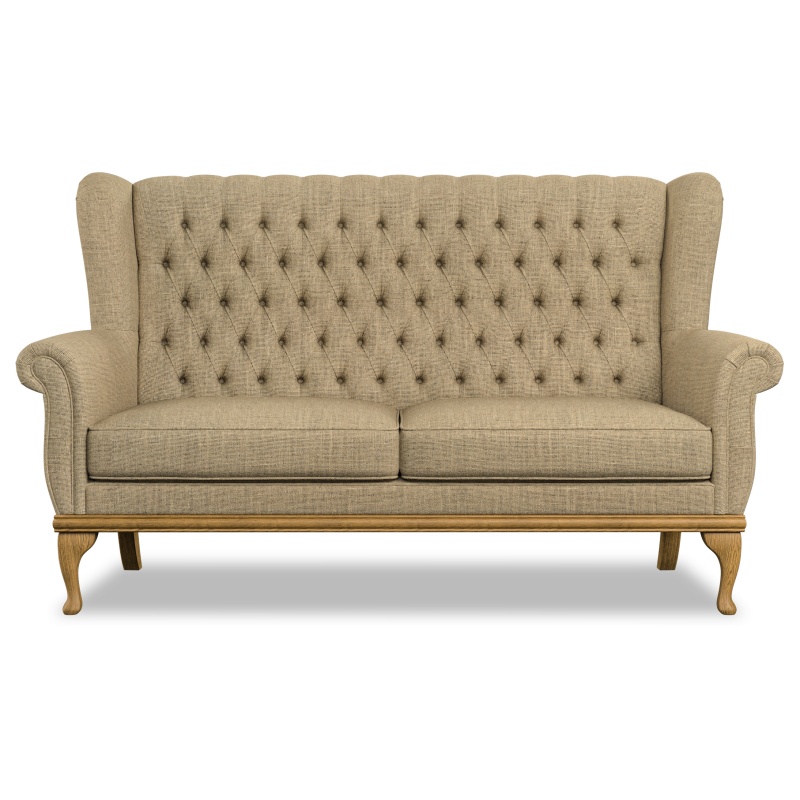 Wood Bros Watton Compact 3 Seater Sofa - Moon Fabric Grade E