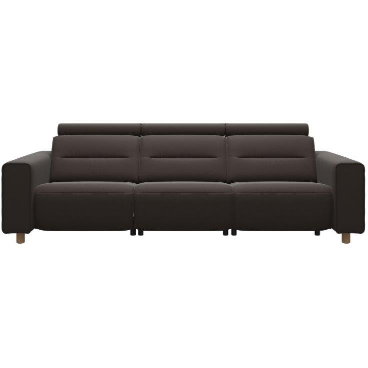 Stressless Emily 3 Seater Power Recliner Sofa With Wide Arms - Paloma Leather