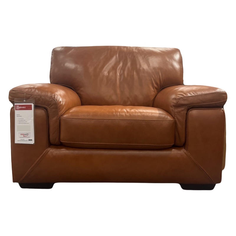 Annie Armchair in Brandy Coloured Leather