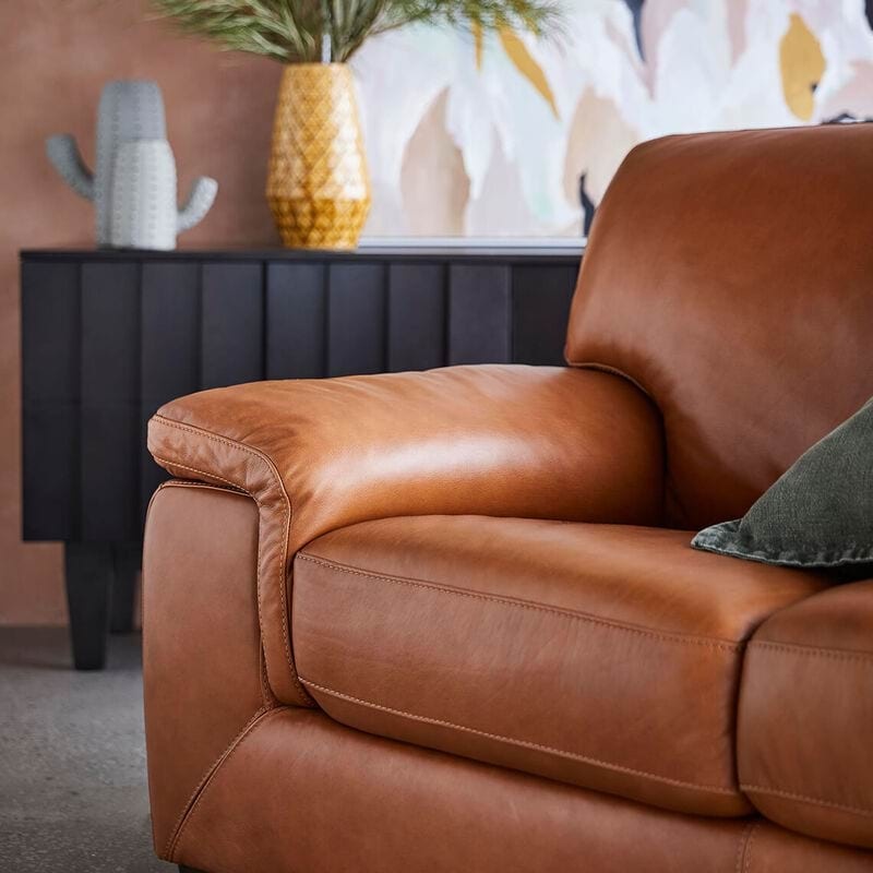 Brown leather couch shop freedom