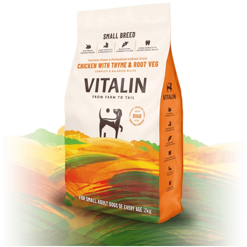 Vitalin Grain Free Chicken With Thyme & Root Veg 2Kg - Small Breed