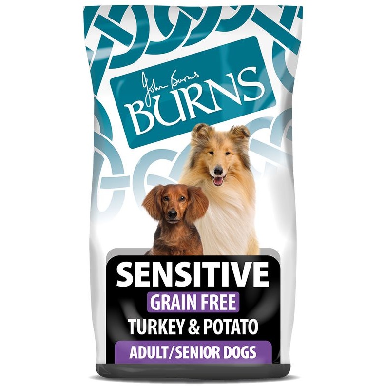 Burns Sensitive Grain Free Adult/Senior Dog Food Turkey & Potato - 2kg