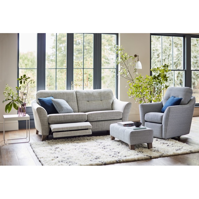 G Plan Hatton Formal Back 3 Seater Sofa With Double Power Footrest