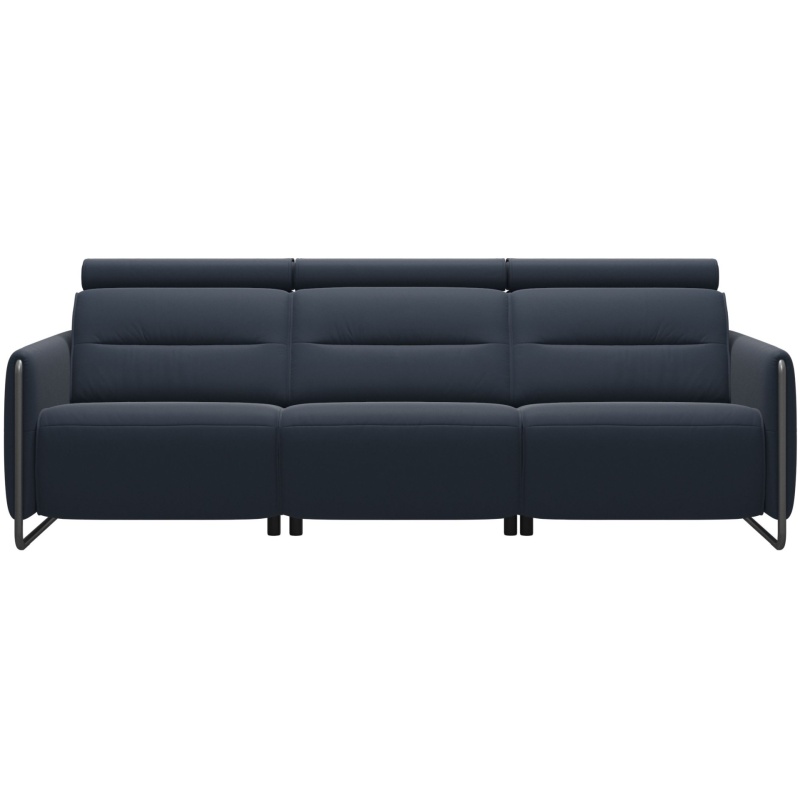Stressless Emily 3 Seater Sofa With Steel Arms - Noblesse Leather