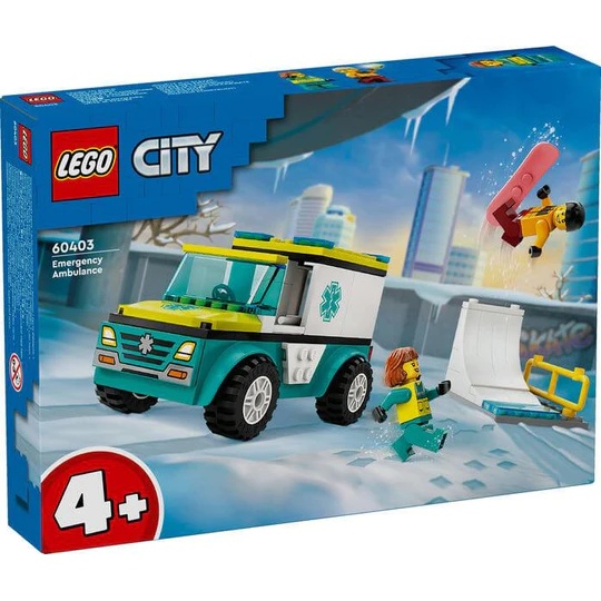 LEGO City 60403 Emergency Ambulance And Snowboarder