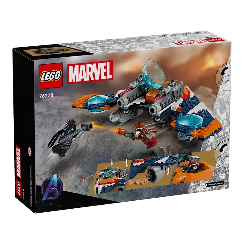 LEGO Marvel 76278 Rocket's Warbird Ronan Downtown