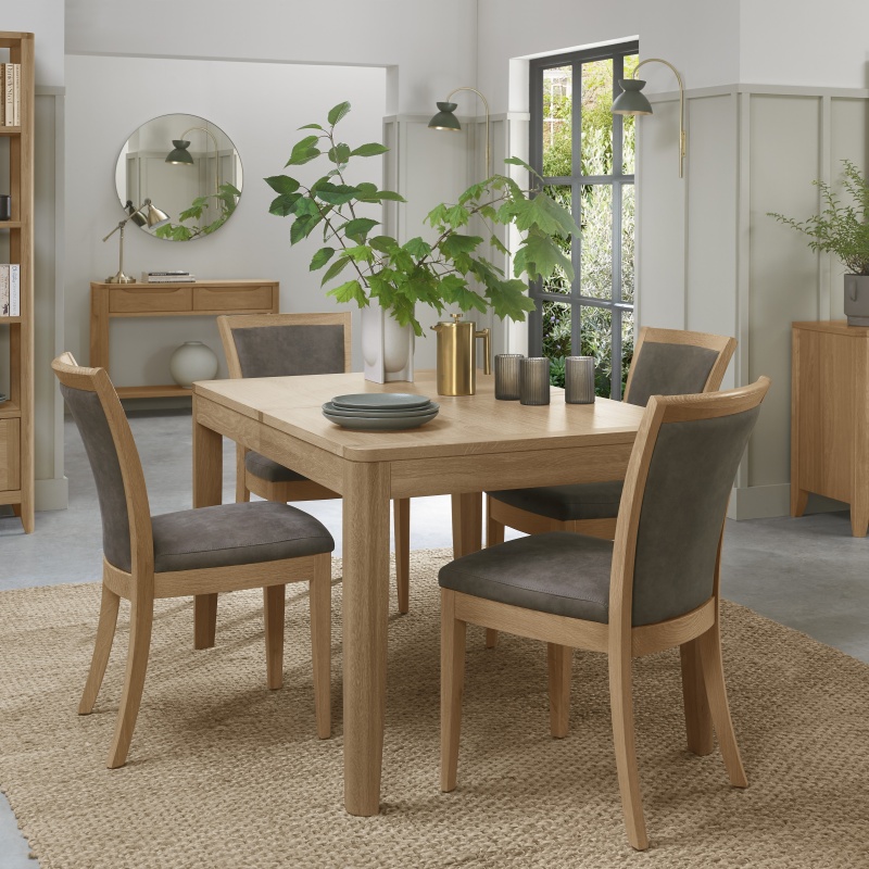 Bentley Designs Jasper Oak 140Cm/185Cm Extending Dining Table