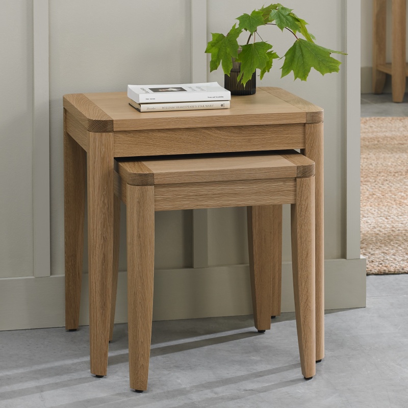 Bentley Designs Jasper Oak Nest Of Tables
