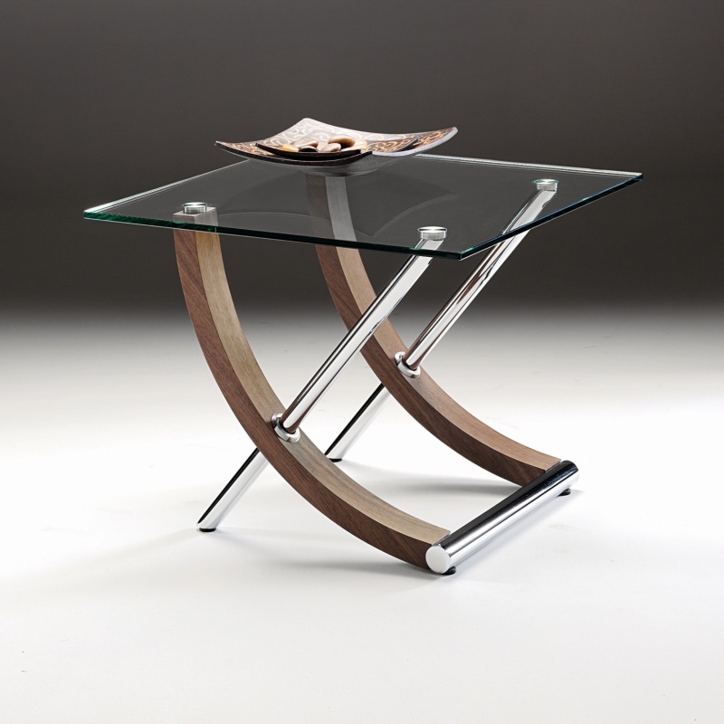 Tusk Square Glass Lamp Table