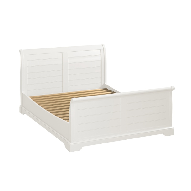 Rouen White Sleigh Bedframe