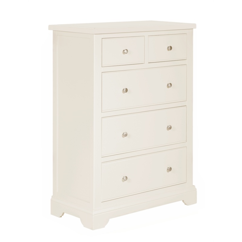 Rouen White 2+3 Drawer Chest of Drawers