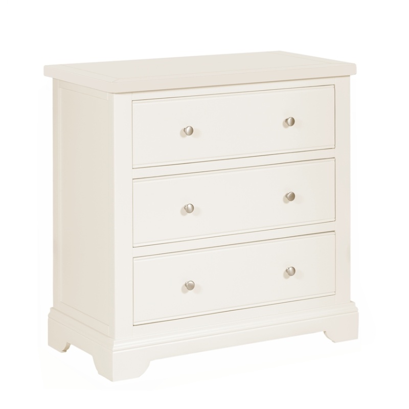 Rouen White 3 Drawer Chest of Drawers