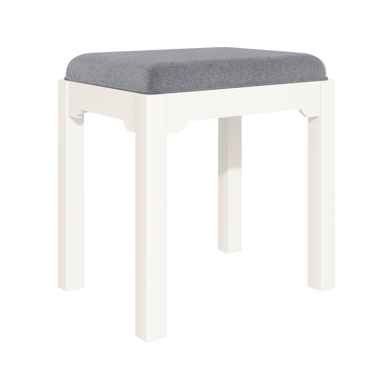 Rouen White Dressing Table Stool