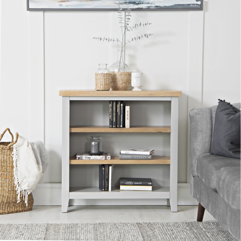 Easton Small Wide Bookcase - Grey