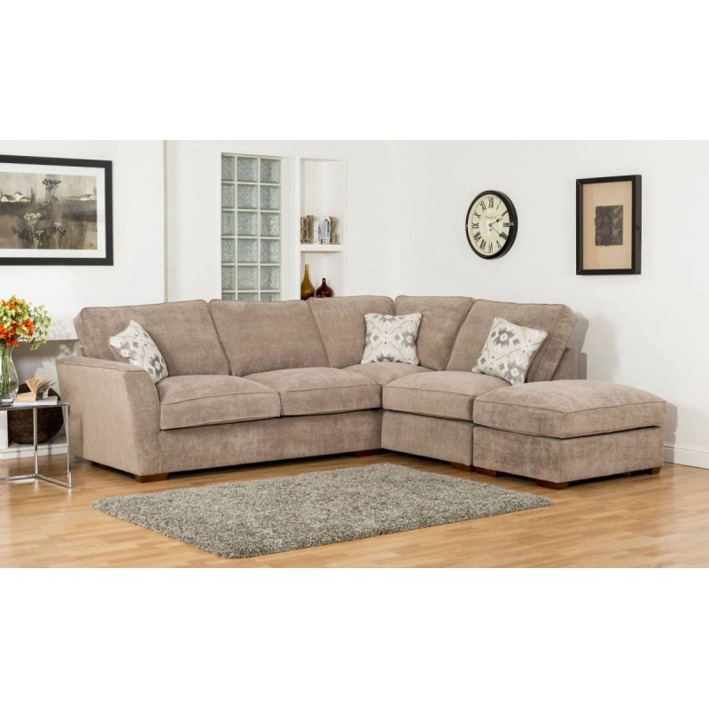 Franklin 4 Seater Standard Back Corner Sofa With Footstool