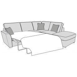 Franklin 4 Seater Standard Back Corner Sofa Bed With Footstool