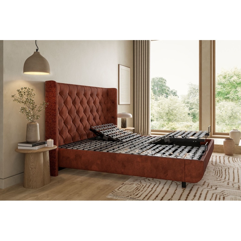 Tempur Arc Adjustable Disc Bed Base - King - 150cm X 200cm - Brown - Form Headboard