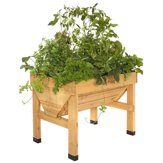 VegTrug Small Classic Raised Planter - Natural Wood