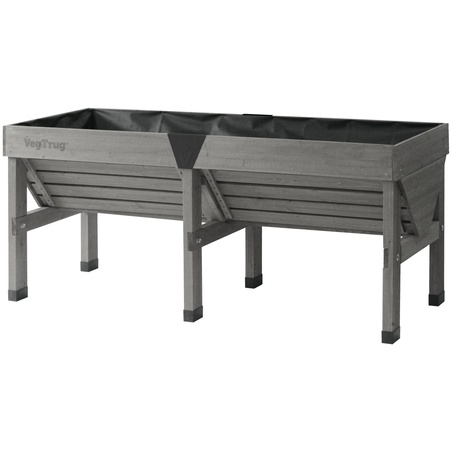 VegTrug VegTrug Medium Classic Raised Planter - Grey Wash Wood