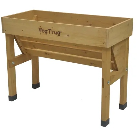 VegTrug Small Wall Hugger Raised Planter - Natural Wood